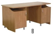 Meble do szkół i przedszkoli - Biurko szkolne/gabinetowe Zbyszek B 1600x700 mm - miniaturka - grafika 1