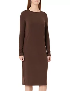 Sukienki - VERO MODA Vmgava L/S sukienka damska Ga Noos, Coffee Bean, S - grafika 1