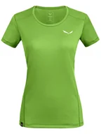 Koszulki sportowe damskie - Salewa Koszulka funkcyjna w kolorze zielonym - miniaturka - grafika 1