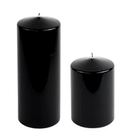 Świece - Świeca klasyczna lakier czarna 10 x 25 cm - miniaturka - grafika 1