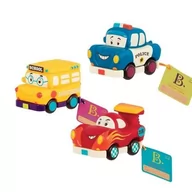 Samochody i pojazdy dla dzieci - B.Toys B Toys Wheeee-ls Zestaw miękkich autek z wyścigówką 1+ 30114-uniw - miniaturka - grafika 1