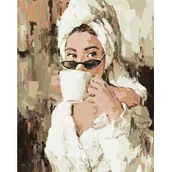 Malowanie po numerach - Malowanie po numerach - Poranna kawa 40x50 - Ideyka - miniaturka - grafika 1