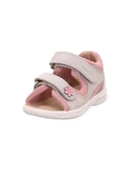 Buty dla dziewczynek - Superfit Sandały dziewczęce Polly, jasnoszary różowy 2500, 19 EU - miniaturka - grafika 1