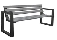 Ławki ogrodowe - Elegancka ławka parkowa 180cm Hivros D1-W02 - miniaturka - grafika 1