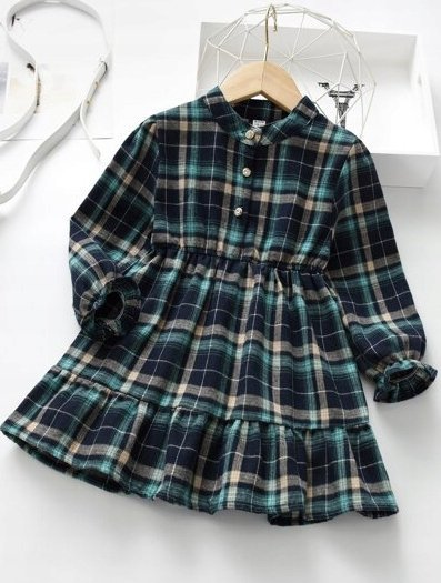 SHEIN TRAPEZOWA SUKIENKA W KRATKĘ MINI 100 V3R