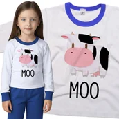 Piżamy dla dziewczynek - Piżama dziecięca Słodka Krowa Krówka Moo 98/104 - VoloDonum - miniaturka - grafika 1