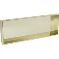 Półki łazienkowe - Mexen X-Wall-NR półka wnękowa bez kołnierza 90 x 30 cm, złota - miniaturka - grafika 1