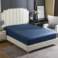 Prześcieradła - Granat Prześcieradło Satyna Z Gumką 200x220 - miniaturka - grafika 1