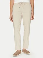 Spodnie męskie - BOSS Spodnie materiałowe C-Kane 50540480 Beżowy Slim Fit - miniaturka - grafika 1