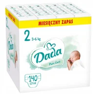 Pieluchy - Dada Pure Care, Pieluchy jednorazowe, 2 MINI 3-6 kg, 140 szt - miniaturka - grafika 1