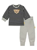 Bluzy i sweterki niemowlęce - Steiff 2-częściowy zestaw w kolorze czarno-szarym - miniaturka - grafika 1