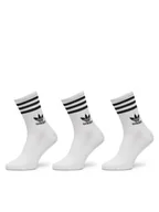 Skarpetki damskie - adidas Zestaw 3 par wysokich skarpet unisex IJ0733 Biały - miniaturka - grafika 1