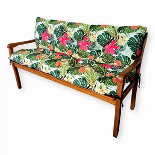 Poduszki na meble ogrodowe z oparciem, 100x50x50 cm, Tropic Zielony - Poduszki ogrodowe - miniaturka - grafika 1
