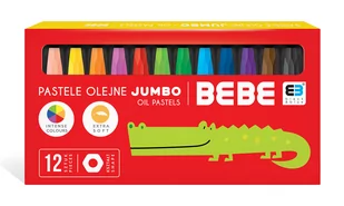 Pastele olejne 12 kolorów BB Kids czerwony - Przybory szkolne - miniaturka - grafika 2