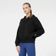 Bluzy sportowe damskie - Damska bluza dresowa rozpinana z kapturem CHAMPION ROCHESTER Hooded Full Zip Sweatshirt - czarna - miniaturka - grafika 1