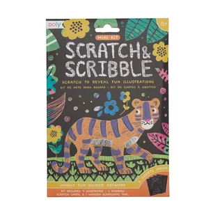 Ooly Zdrapywanki Mini Scratch & Scribble - Wesoła dżungla - Prace ręczne dla dzieci - miniaturka - grafika 1