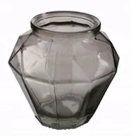 Świeczniki - ŚWIECZNIK tealight szklany SZARY wys. 10cm - miniaturka - grafika 1