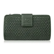 Portfele - Duży Portfel Damski Ciemna Zieleń Handmade Z Ochroną Rfid Paolo Peruzzi Ay-08-Gb - miniaturka - grafika 1