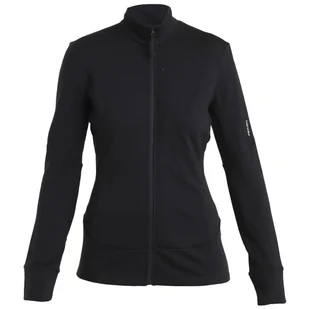 Bluza damska Icebreaker Women Merino 260 Quantum IV LS Zip Rozmiar: L / Kolor: czarny/szary - Bluzy sportowe damskie - miniaturka - grafika 1