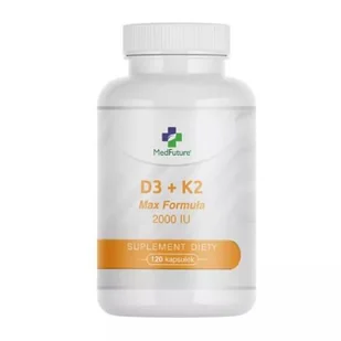 MedFuture Witamina D3 + K2 Max Formuła, 120 tabl. >> 0zł za wysyłkę przy zakupach od 149 zł << - Witaminy i minerały - miniaturka - grafika 1