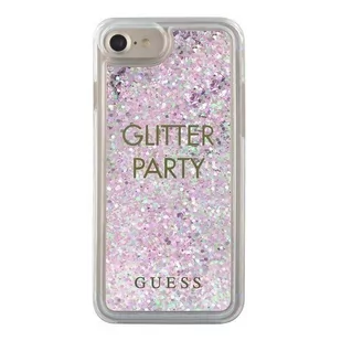 Guess Hard Case Liquid Glitter na Apple iPhone 6/6S NA TYŁ TWORZYWO SZTUCZNE FIOLETOWY 32703 - Etui i futerały do telefonów - miniaturka - grafika 1