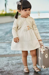 Mayoral sukienka dziecięca kolor biały mini rozkloszowana - Sukienki i spódniczki dla dziewczynek - miniaturka - grafika 1