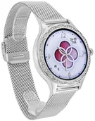 Smartwatch - Hagen HB23-SREBRNY ,SREBRNA SIATKA+SZARY SILIKON - miniaturka - grafika 1