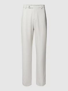 Spodnie męskie - Spodnie materiałowe z kieszeniami z tyłu - grafika 1