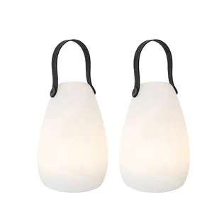 QAZQA Zestaw 2 lamp stołowych białych RGBW ładowanych akumulatorowo IP54 - Pion - Lampy stojące QAZQA Zestaw 2 lamp stołowych białych RGBW ładowanych akumulatorowo IP54 - Pion - Lampy stojące - miniaturka - grafika 1