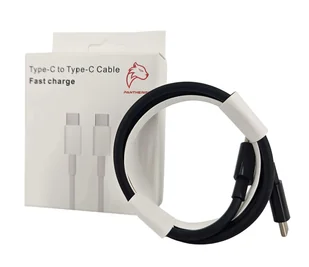 Kabel Pantherise USB typ C - USB typ C 2m czarny USB-C -> USB-C WYTRZYMAŁY - Kable USB - miniaturka - grafika 1