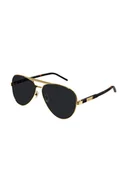Okulary przeciwsłoneczne - Gucci okulary przeciwsłoneczne męskie kolor złoty - miniaturka - grafika 1
