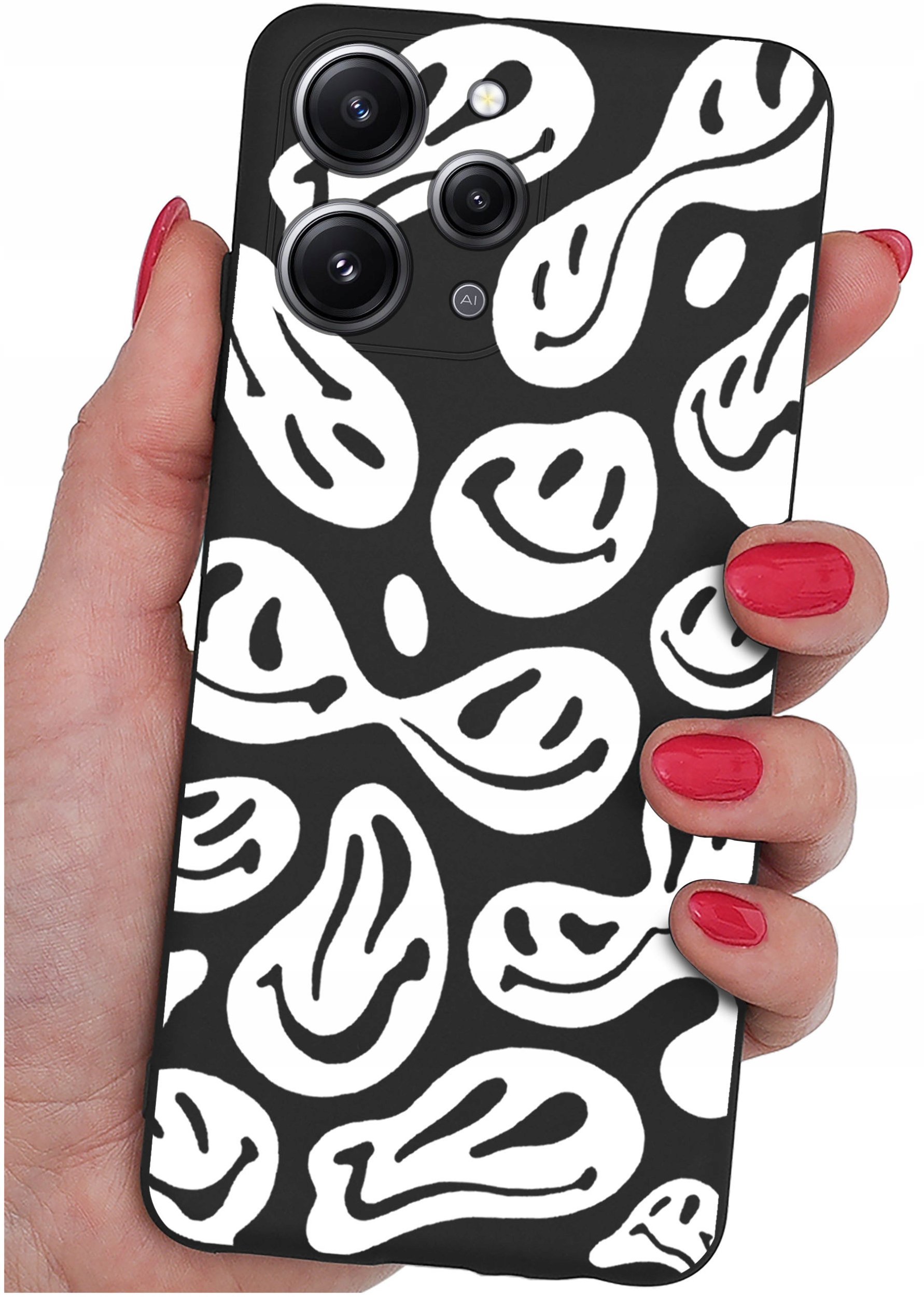 Etui do Xiaomi Redmi 12 4G WZORYSILIKONOWE MATT CASE + SZKŁO 9H