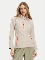 Odzież trekkingowa damska - Aulp Kurtka softshell Rossa Beżowy Regular Fit - miniaturka - grafika 1