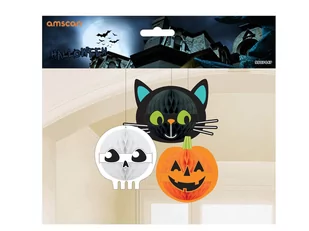 Amscan Dekoracje wiszące rozety na halloween - 3 szt. 9907447 - Halloween - miniaturka - grafika 1