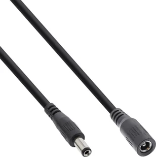 Kabel zasilający InLine InLine® DC extension cable, DC plug male/female 5.5x2.5mm, AWG 18, black, 5m - Kable - miniaturka - grafika 1