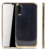 Etui i futerały do telefonów - Etui na telefon Samsung Galaxy A30s Gold - Clear - silikonowe etui z TPU w kolorze przezroczystego złota - miniaturka - grafika 1