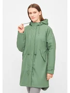 Kurtki damskie - Derbe Parka w kolorze jasnozielonym - miniaturka - grafika 1
