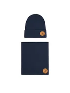 Czapki dla dzieci - Beverly Hills Polo Club Komplet czapka i komin CEO-BHPC-ACCCS-02 Granatowy - miniaturka - grafika 1