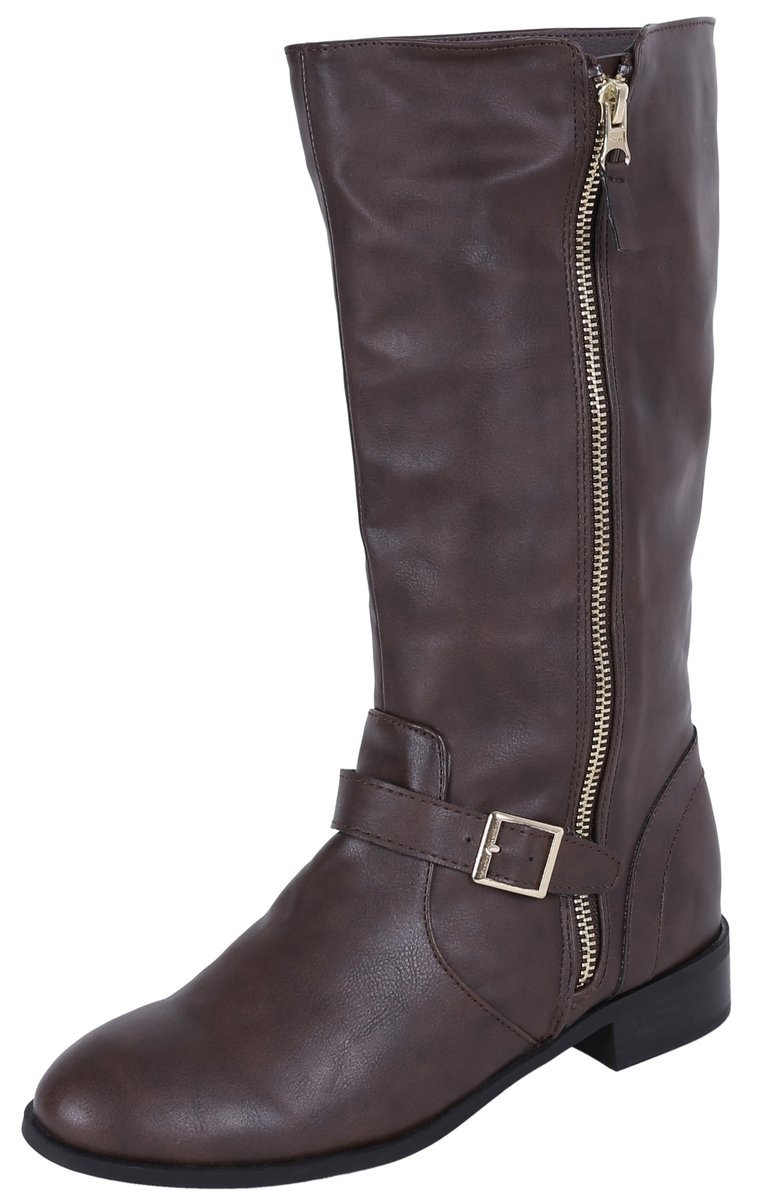 Brązowe kozaki ze sprzączką. 23 EU