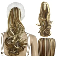 Ozdoby do włosów - Włosy Syntetyczne Doczepiane Kucyk na Klipsie 55 cm Clip In Jak Naturalne - miniaturka - grafika 1