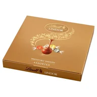 Inne słodycze - Lindt Lindor Praliny z czekolady mlecznej białej i gorzkiej z nadzieniem 150 g - miniaturka - grafika 1