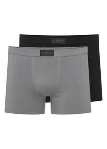 Bokserki (dłuższa nogawka) Savior 2-pak Esotiq Homme czarny, szary M - Majtki męskie - miniaturka - grafika 1
