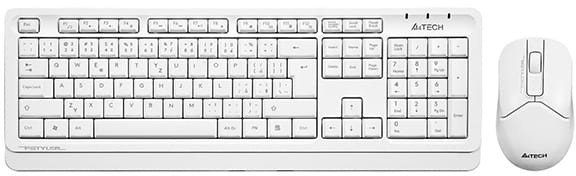 Klawiatura + mysz A4Tech A4tech Set klávesnice+myš FG1012, Bezdrátový, US, bílá FG1012-WH