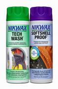 Akcesoria obuwnicze - Zestaw do pielęgnacji odzieży outdoor Nikwax Tech Wash i SoftShell Proof 2x 300 ml - miniaturka - grafika 1