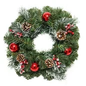 Ozdoby bożonarodzeniowe - Wianek dekorowany 45 x 45 cm WD45/B - miniaturka - grafika 1