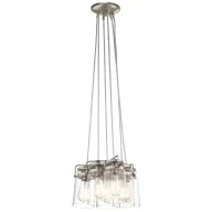 Lampy sufitowe - Lampa wisząca Brinley - kolor srebrny, transparentny - KL/BRINLEY6 NI - miniaturka - grafika 1