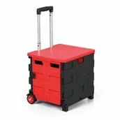 Torby i wózki na zakupy - Składany wózek na zakupy 30L, nośność 30 kg, 2 koła pełne - miniaturka - grafika 1