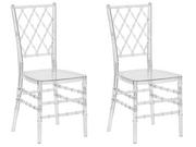 Krzesła - Beliani Zestaw 2 krzeseł do jadalni przezroczysty CLARION - miniaturka - grafika 1
