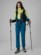 Odzież trekkingowa damska - 4F Spodnie trekkingowe szybkoschnące damskie - turkusowe XXL - miniaturka - grafika 1