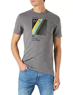 Koszulki męskie - United Colors of Benetton T-shirt męski, Ciemnoszary melanż 507, M - miniaturka - grafika 1